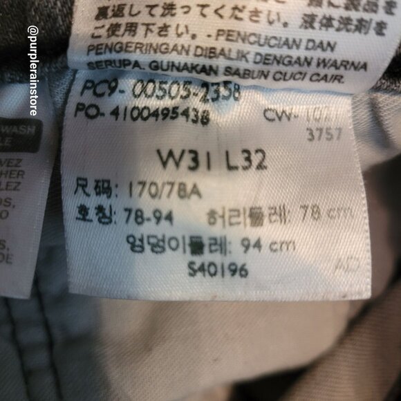 Levi's Jeans 31x32 Measures 31x31 Straight 505 Stretch Gray Denim Western - Picture 6 of 12